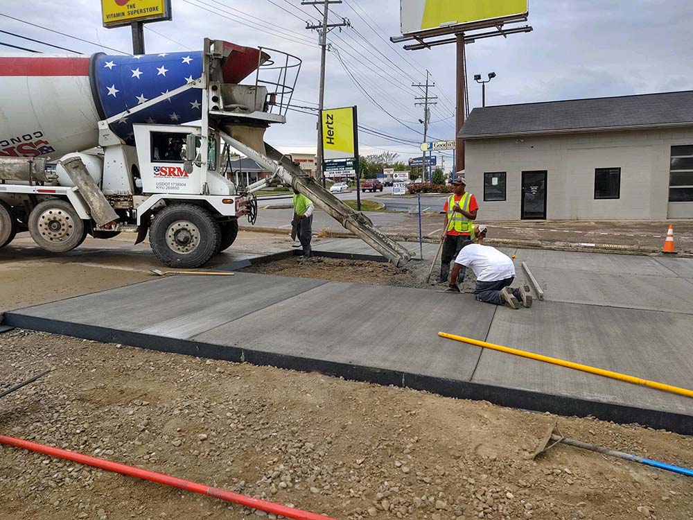 Parking Lot Pouring Concrete